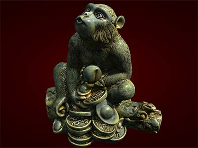tượng khỉ tiền quà tặng tết Bính Thân