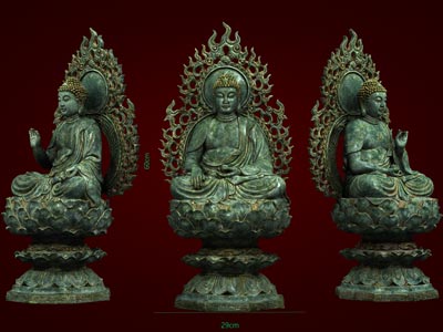 Bộ Tam Thế Phật - Tượng Phật Giáo